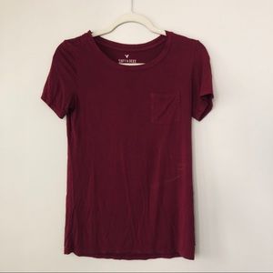 American Eagle Soft and Sexy red maroon soft shirt